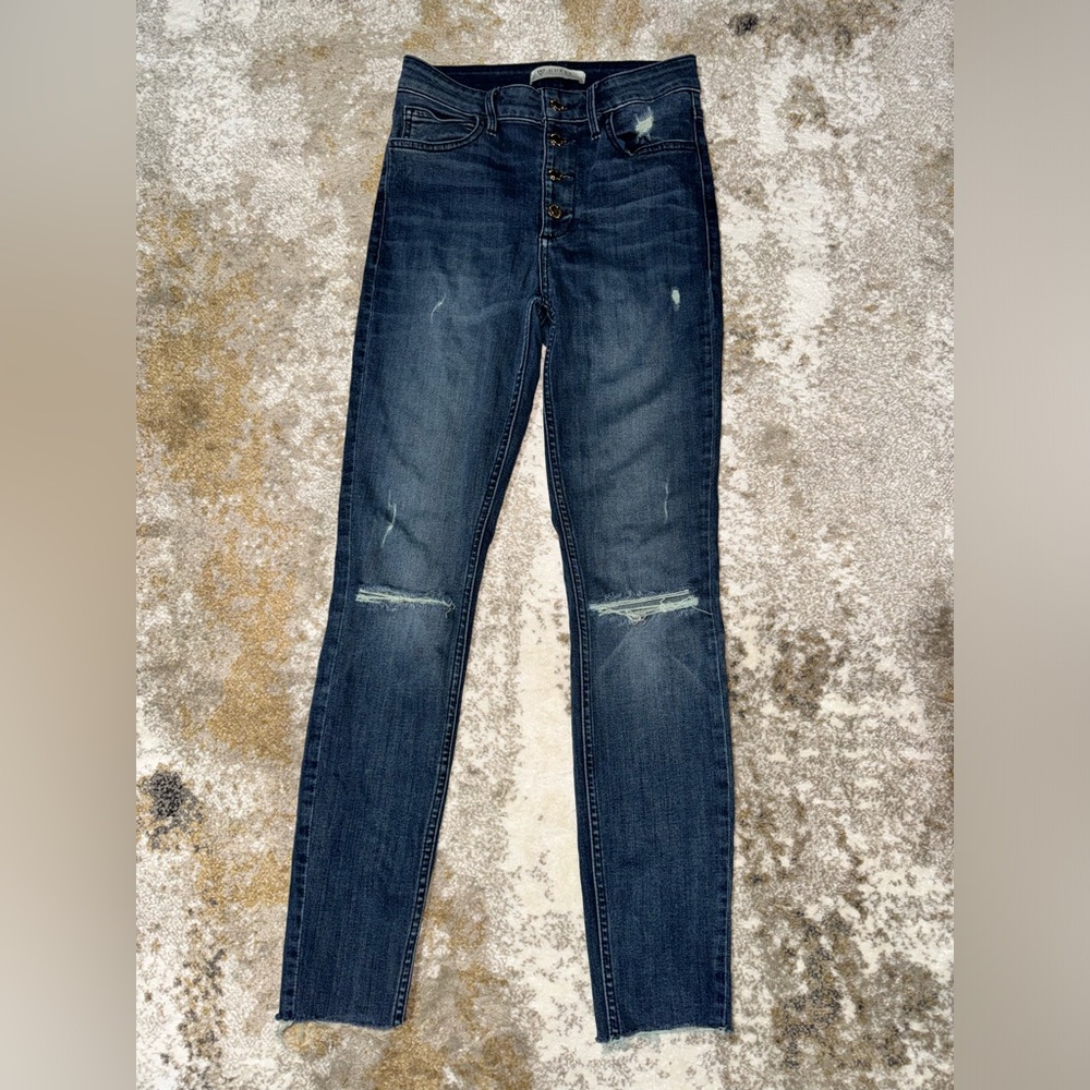 Guess button up high rise jeans
